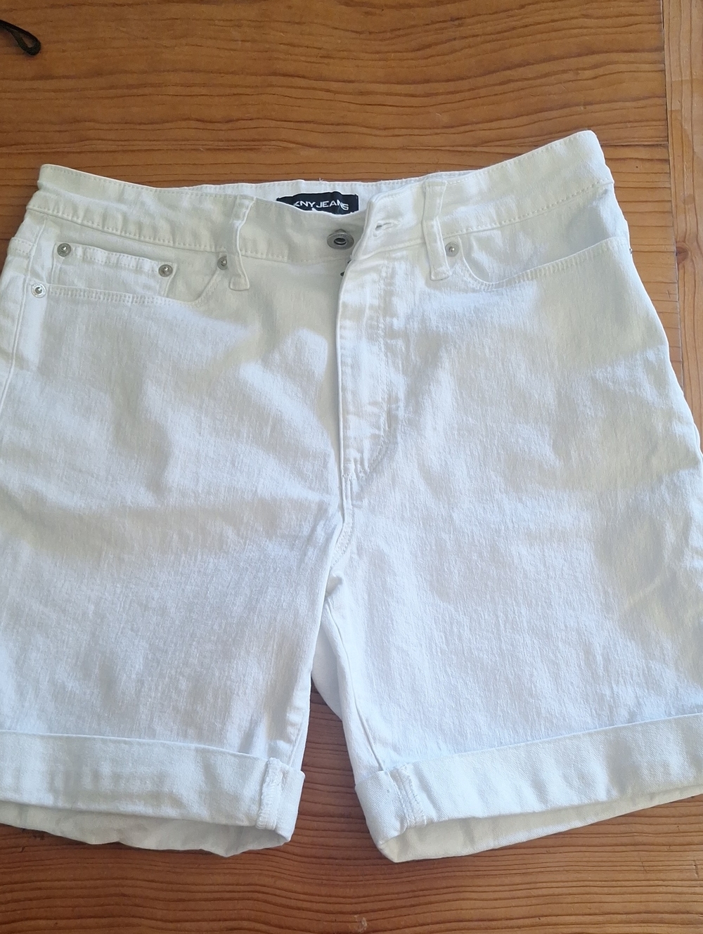 DKNY Womens White Jean Shorts